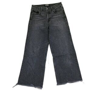Reformation Cropped Raw Hem Hi Rise Distressed Jean 25